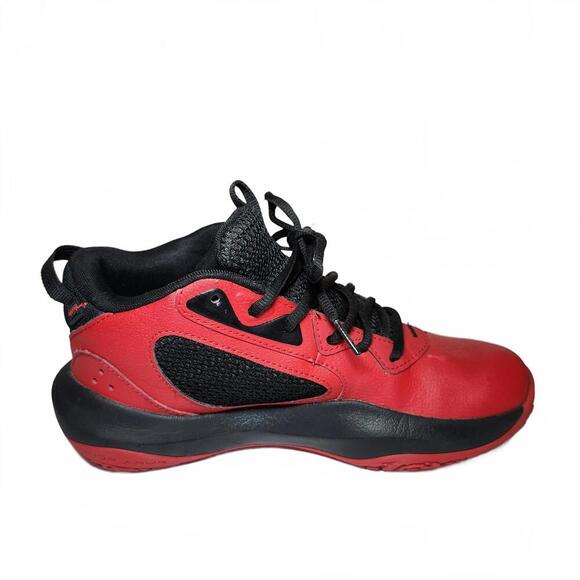 Under Armour Boys' Grade School Lockdown 5 Basketball Shoes Red Black Size 6Y - Picture 7 of 9